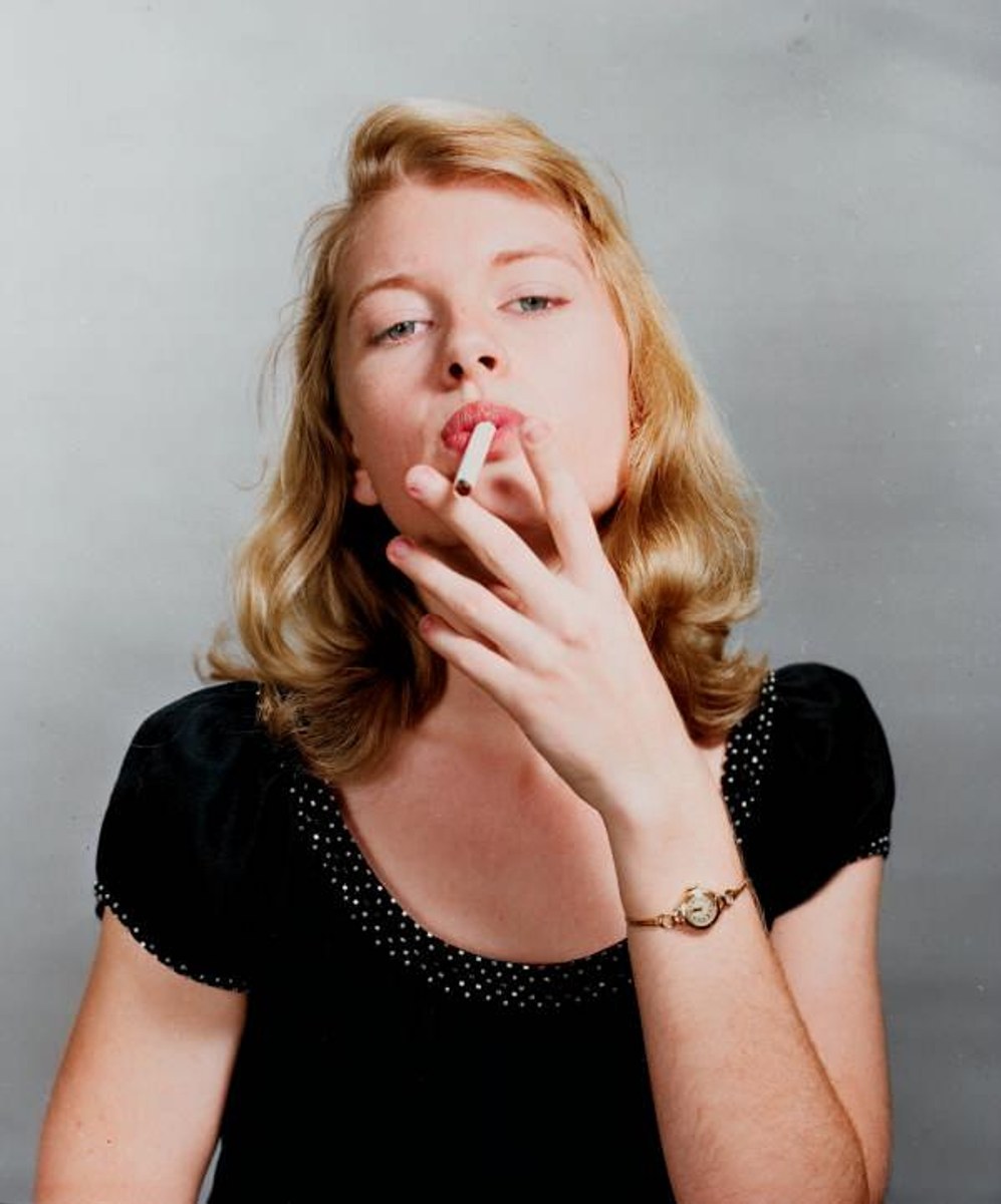 Cigarette girl, 1920s, in colour