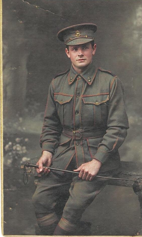 Private Hugh Hughes, a miner from Carmel in north Wales, 1916, in colour